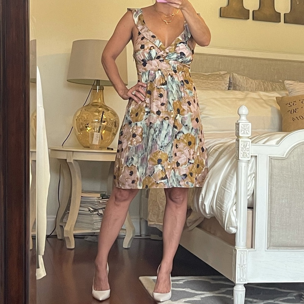 Theory Floral Knee Length Dress